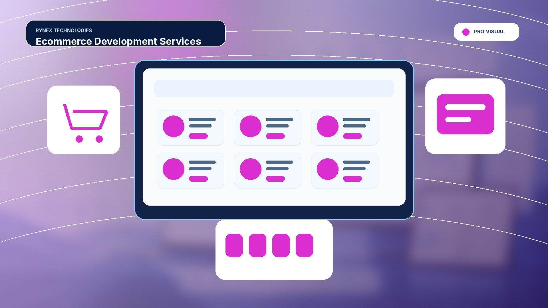 Ecommerce Development Services – responsive 4K technology visual