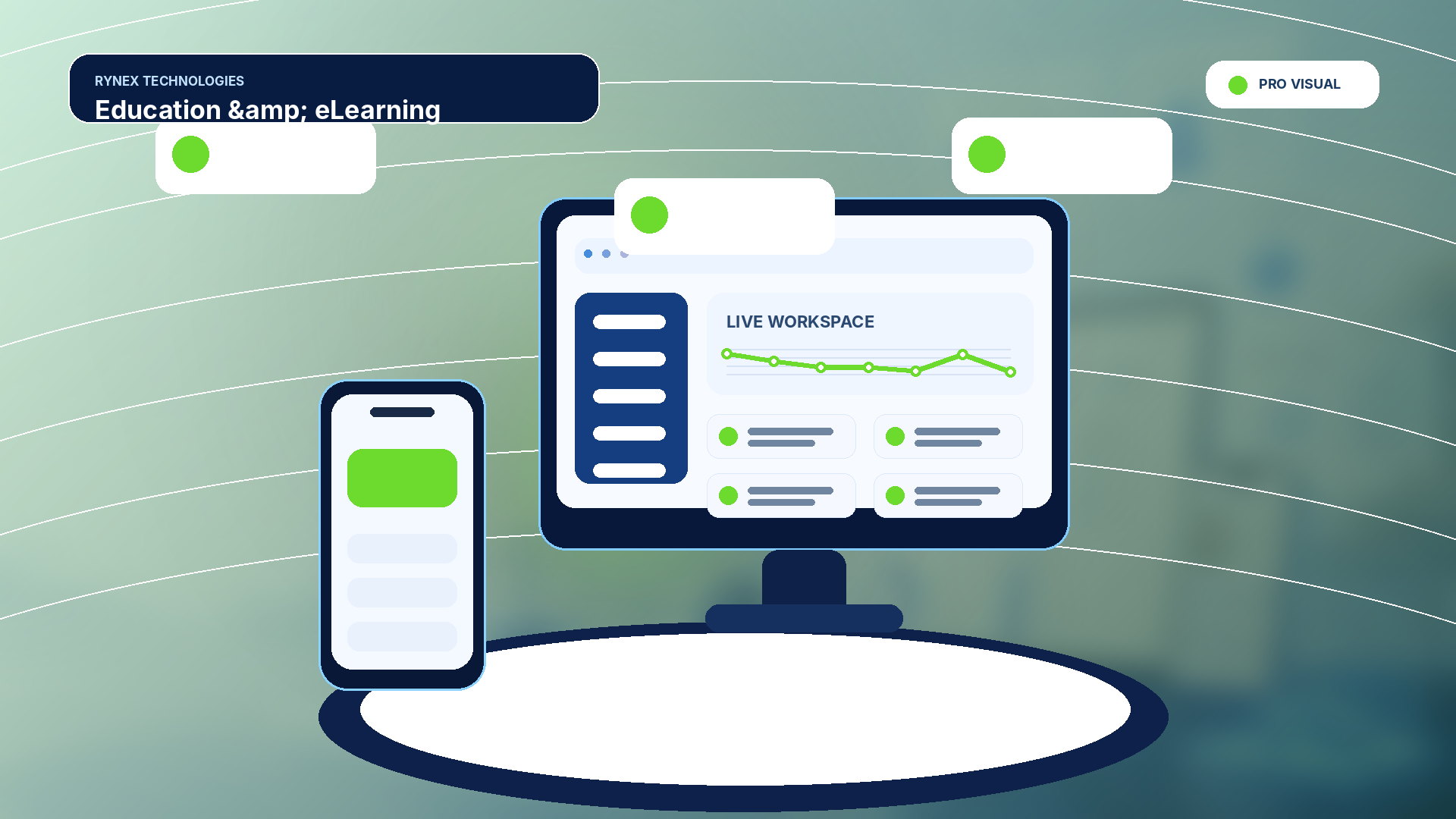 Education & eLearning – responsive 4K technology visual