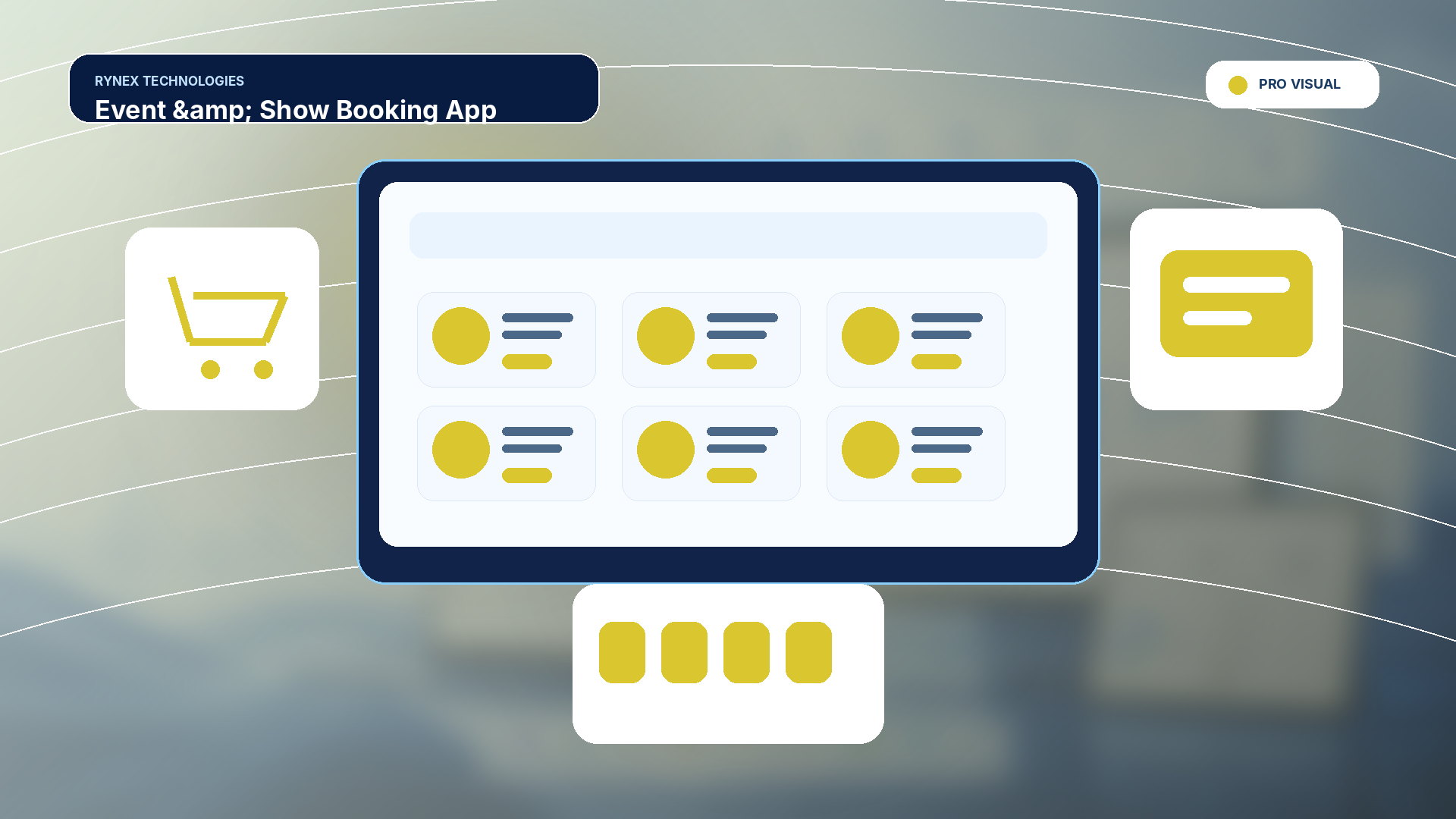Event & Show Booking App – responsive 4K technology visual