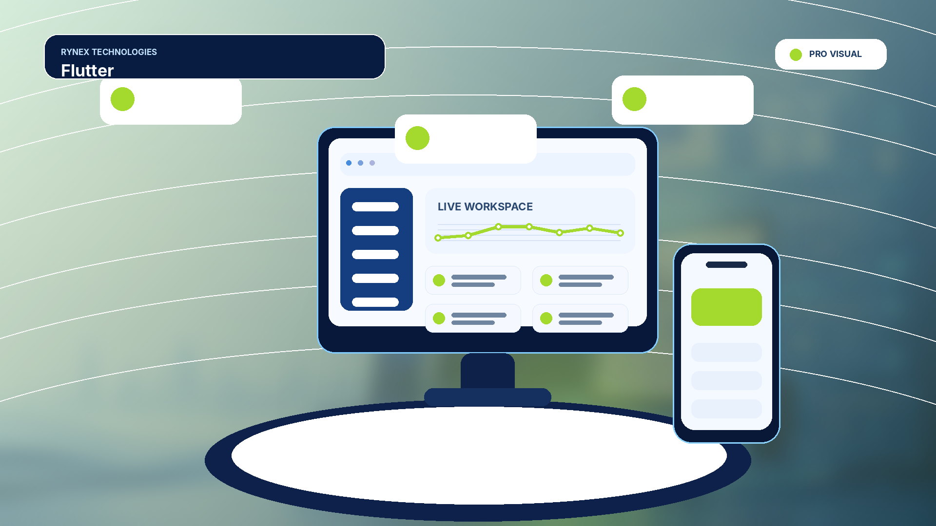 Flutter – responsive 4K technology visual