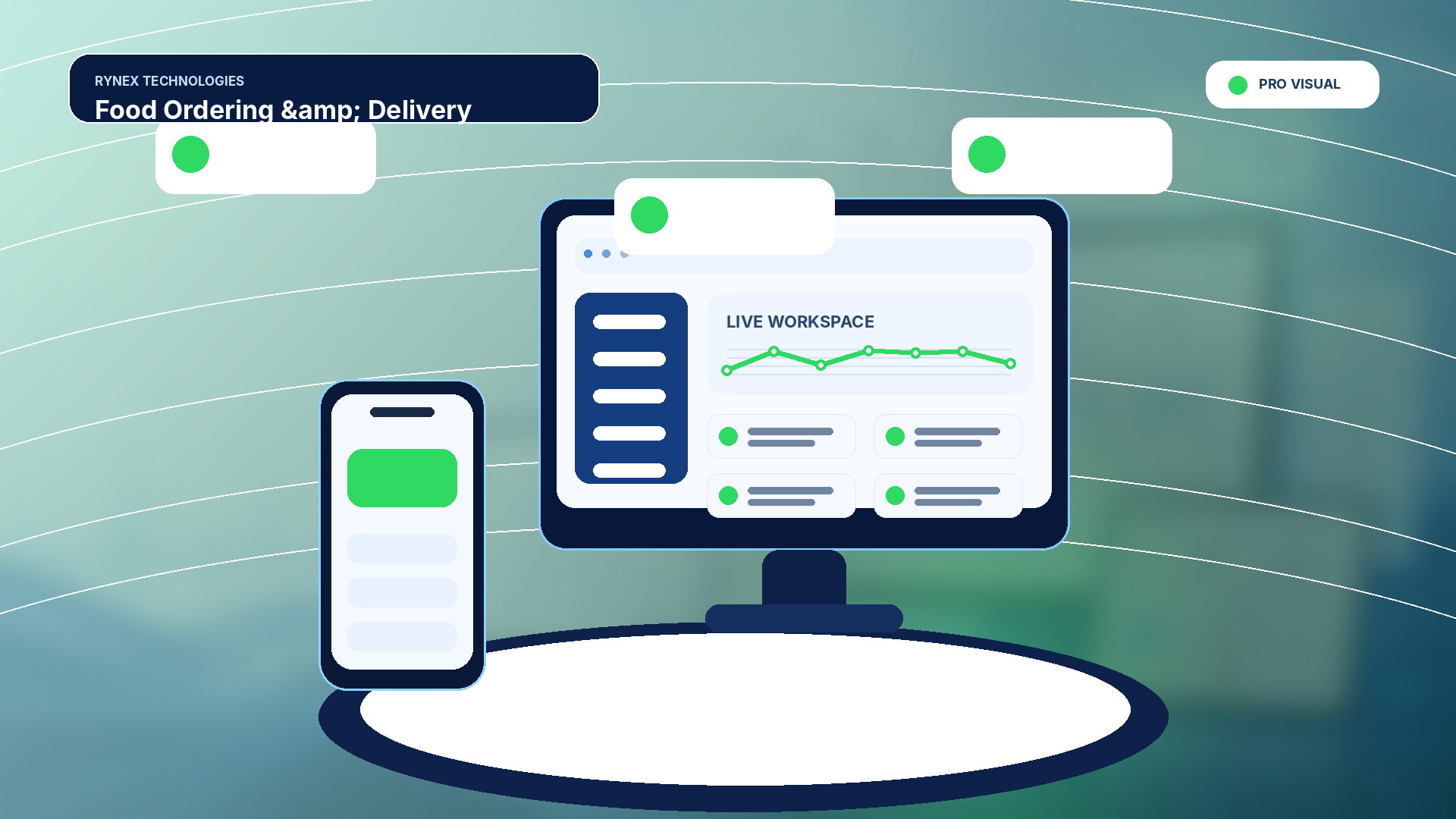 Food Ordering & Delivery – responsive 4K technology visual