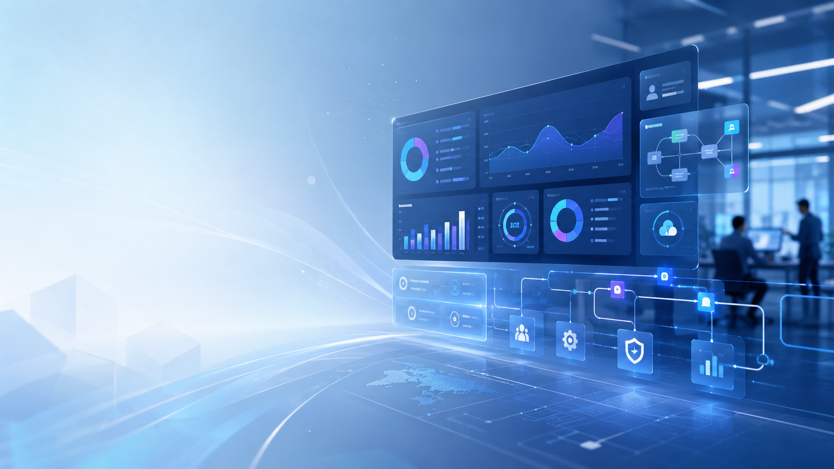 ERP CRM SaaS and enterprise software dashboards