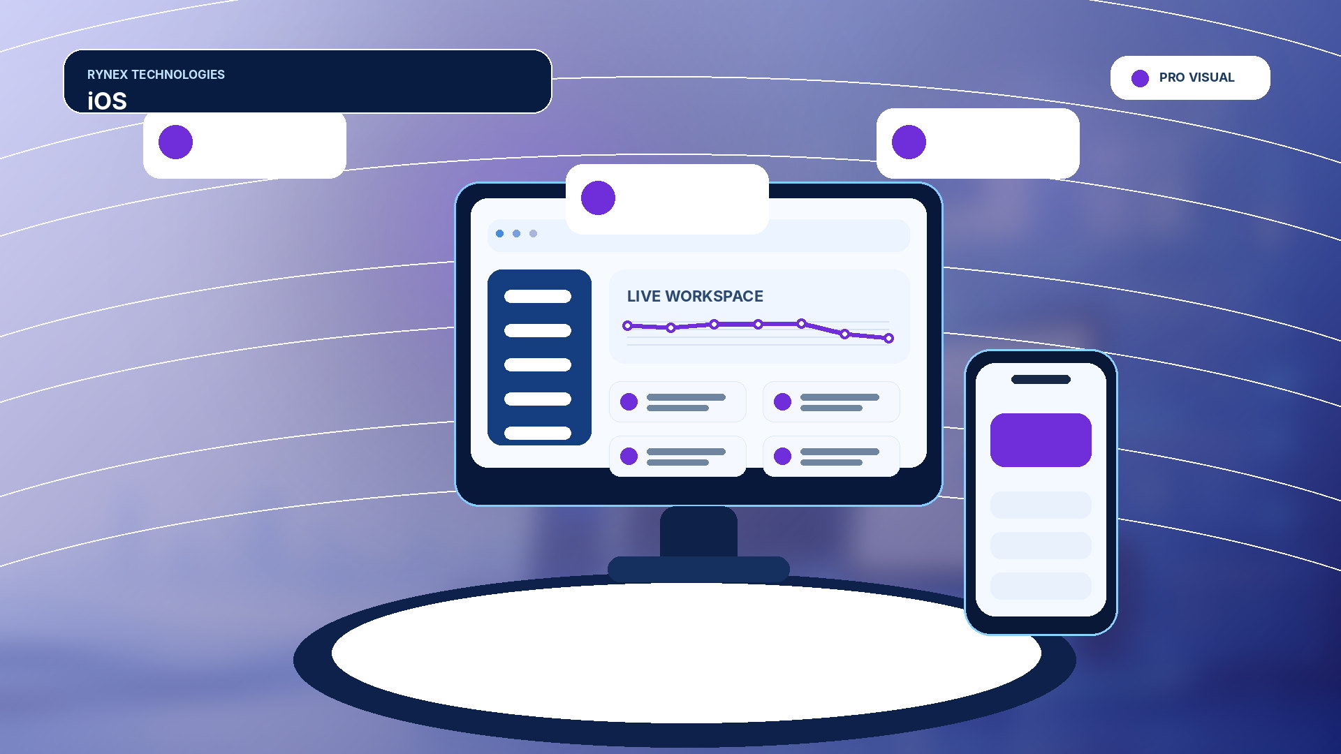 iOS – responsive 4K technology visual