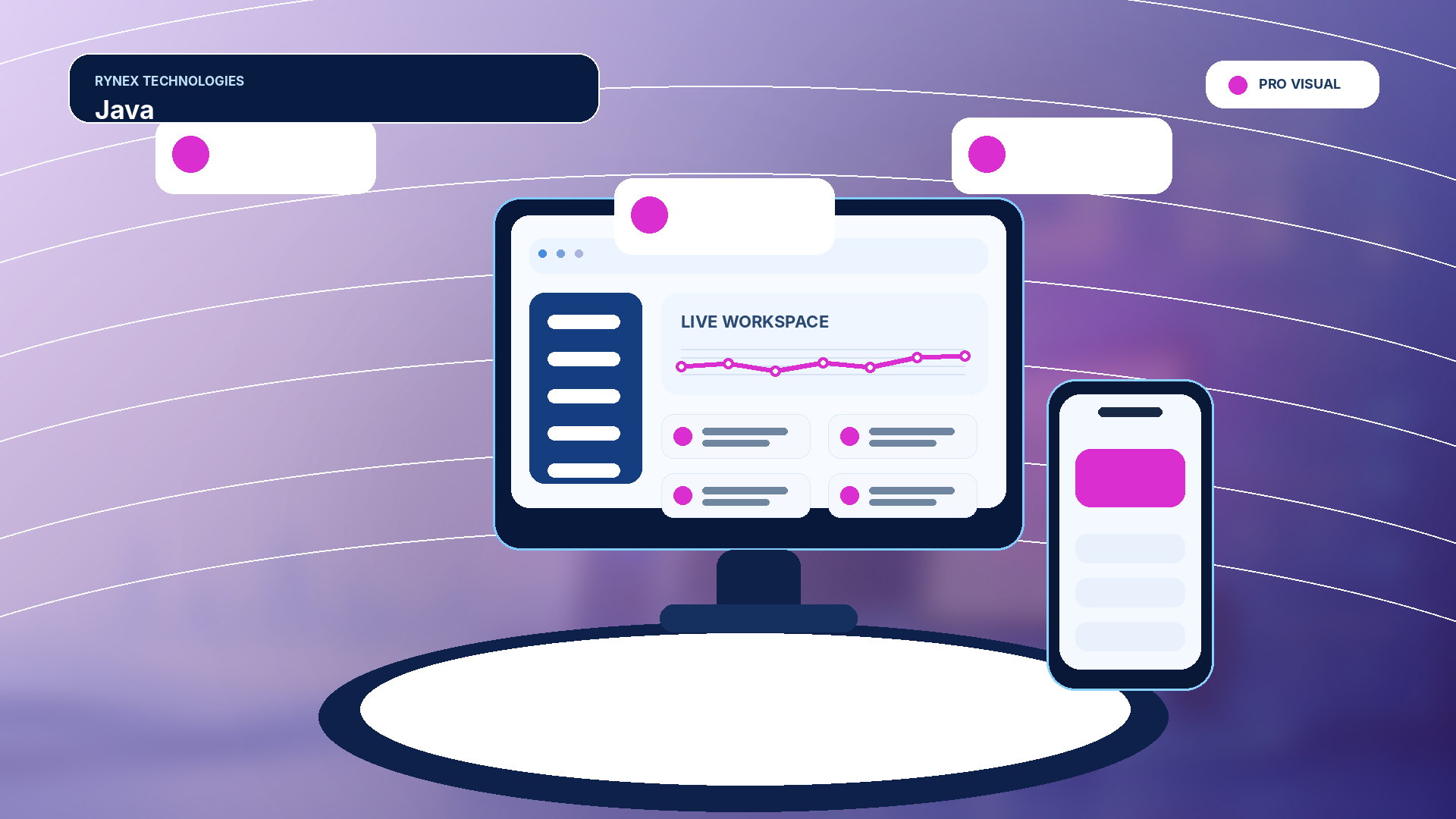 Java – responsive 4K technology visual