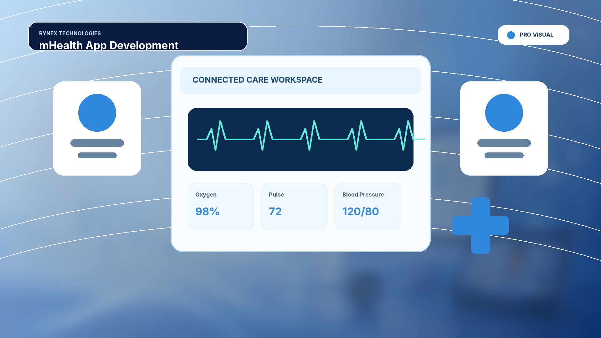 mHealth App Development – responsive 4K technology visual