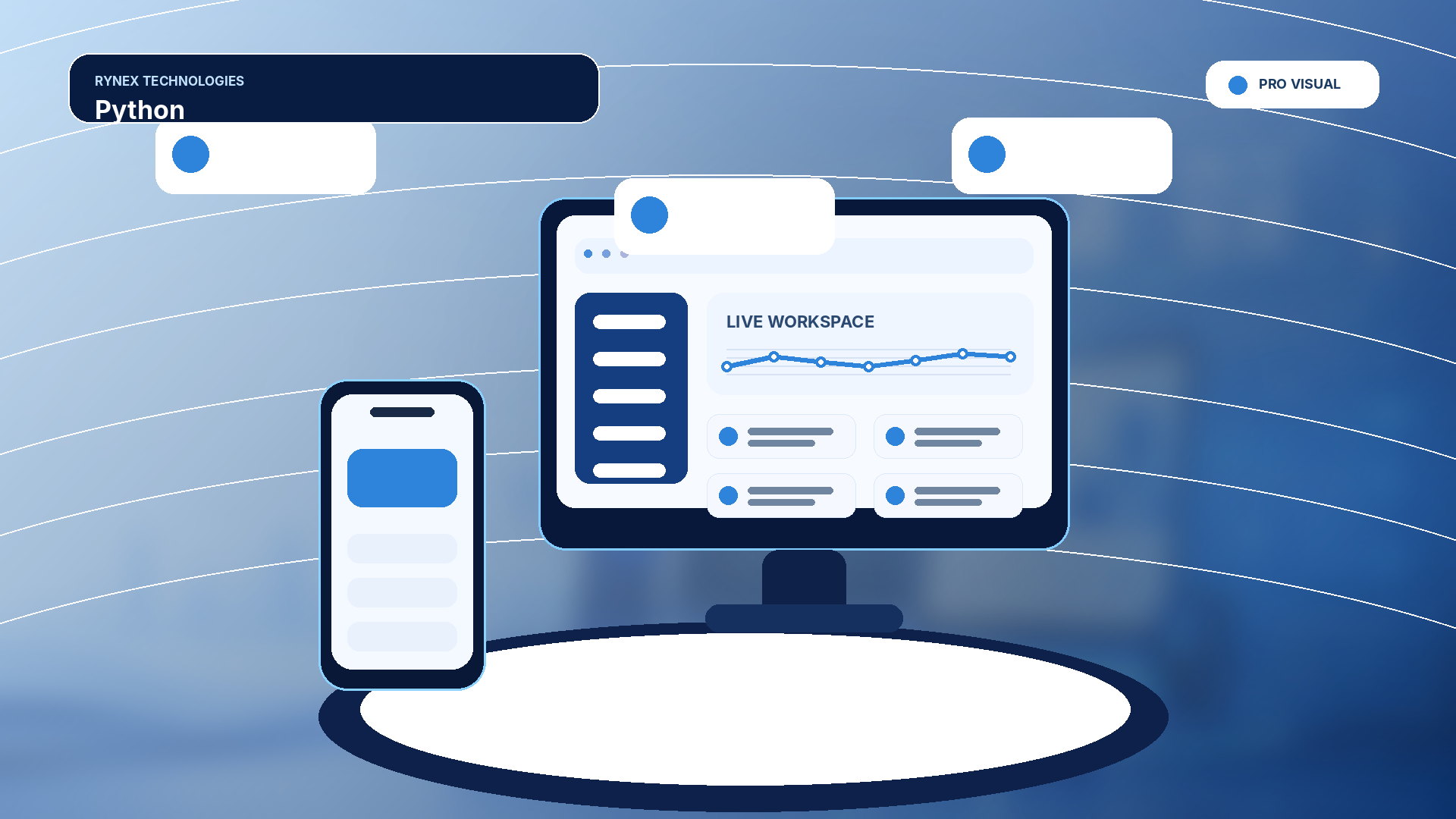Python – responsive 4K technology visual