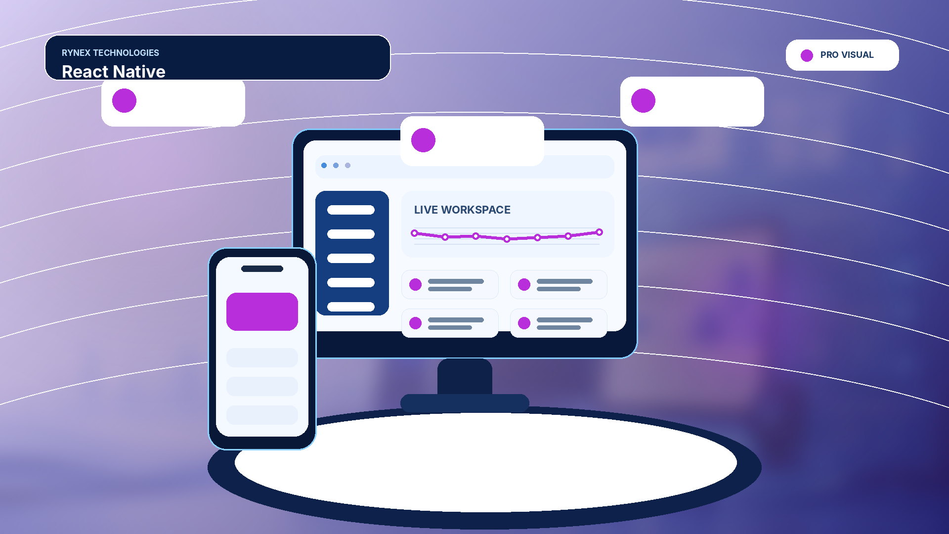 React Native – responsive 4K technology visual