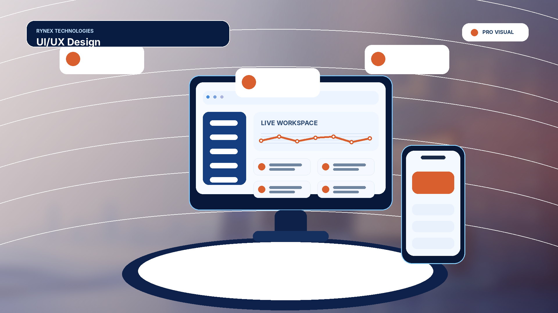UI/UX Design – responsive 4K technology visual